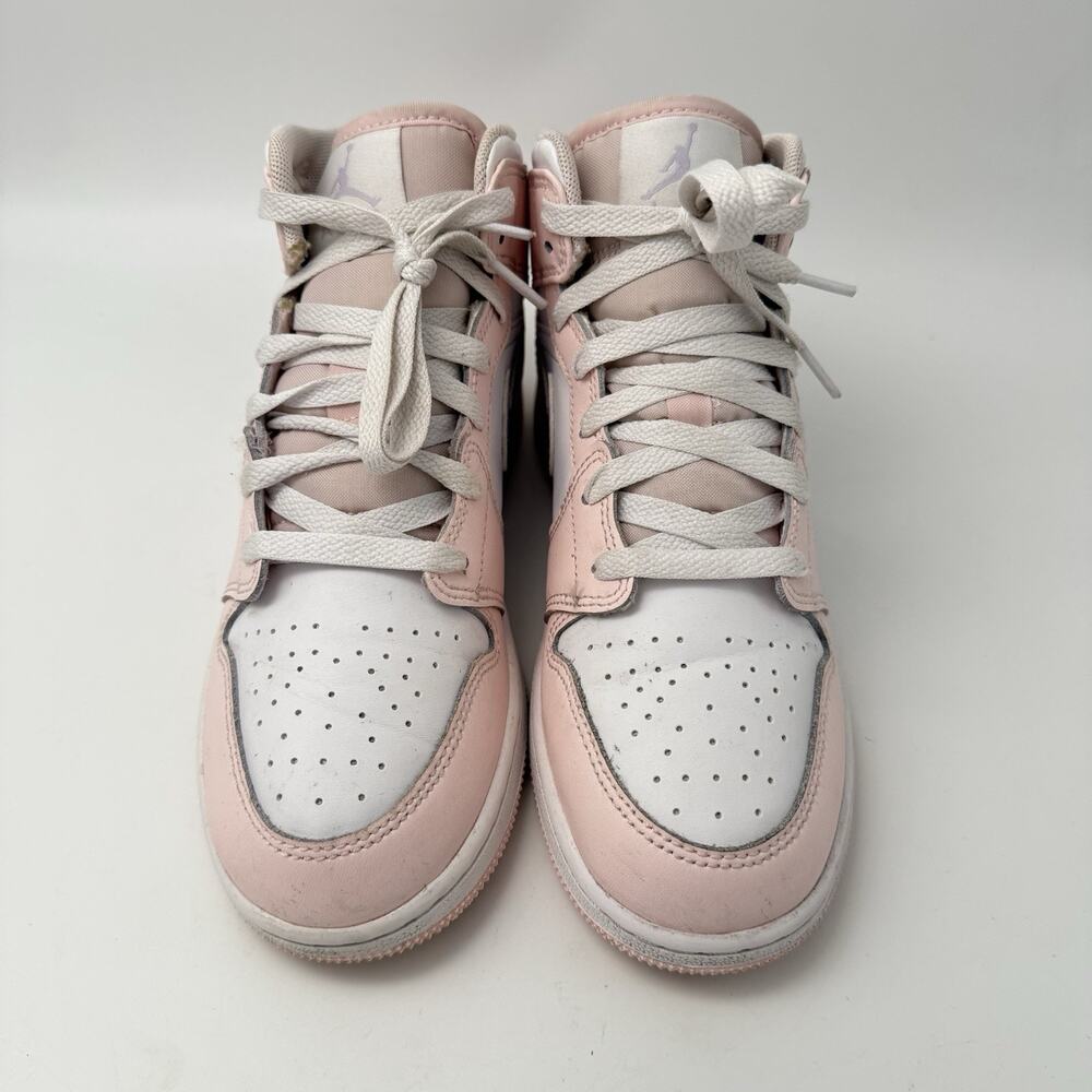 NIKE AIR JORDAN 1 MID YOUTH SIZE 5.5 M PINK WASH SNEAKERS FD8780-601 - Picture 5 of 9